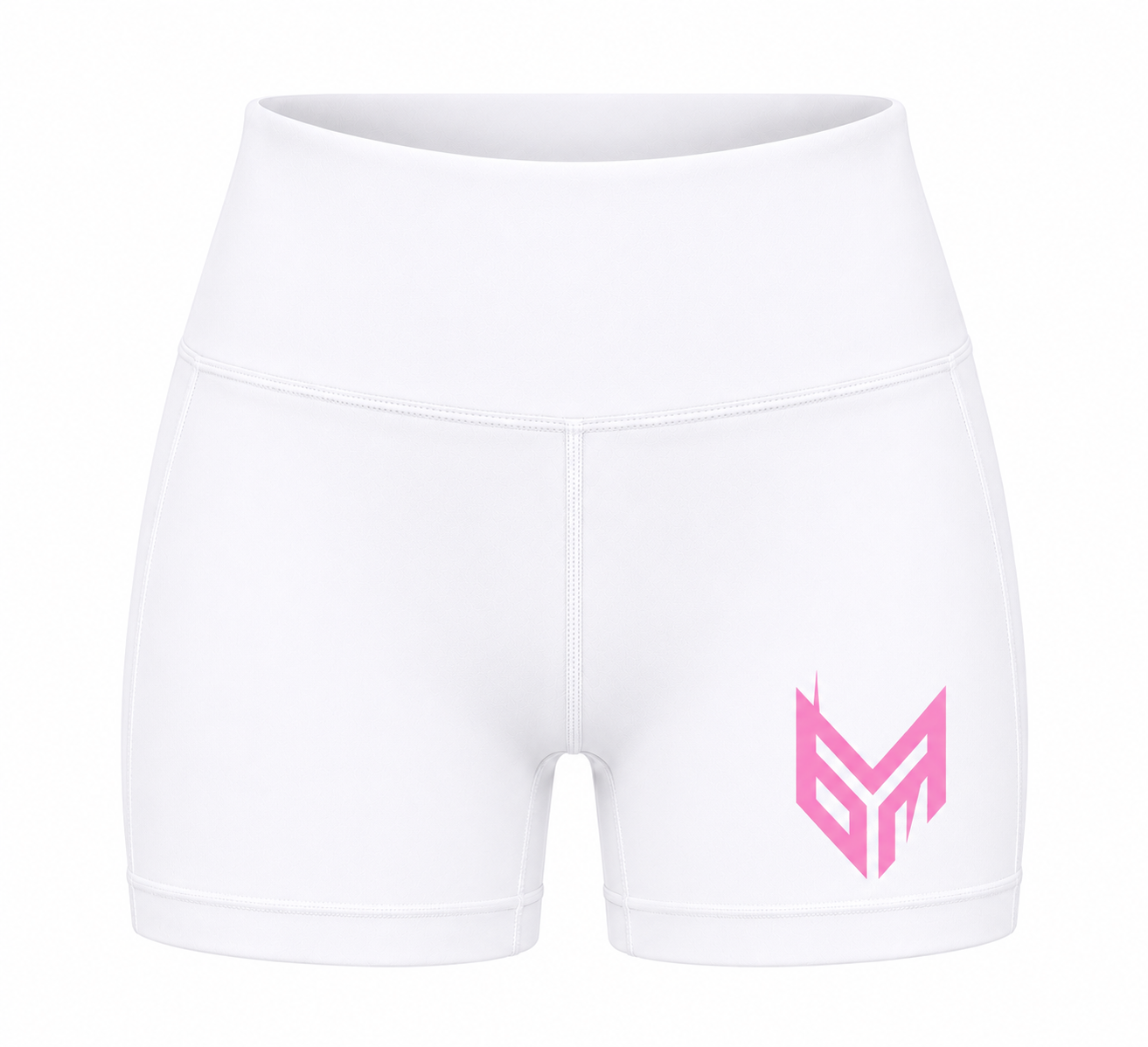 White and Pink Activewear Shorts