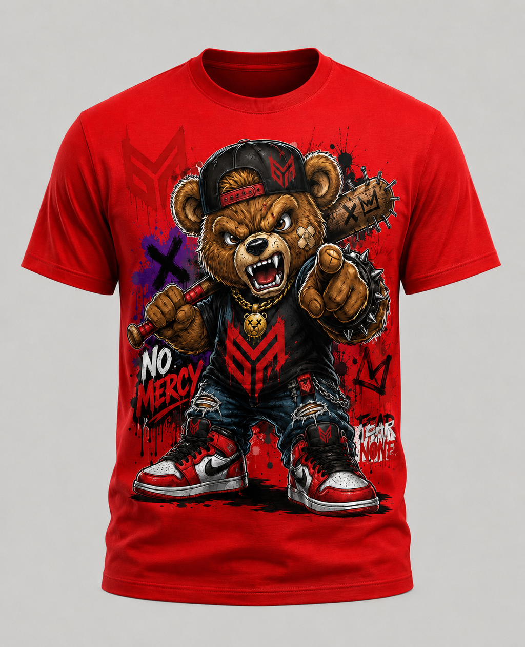 No Mercy  Bear Custom T Shirt