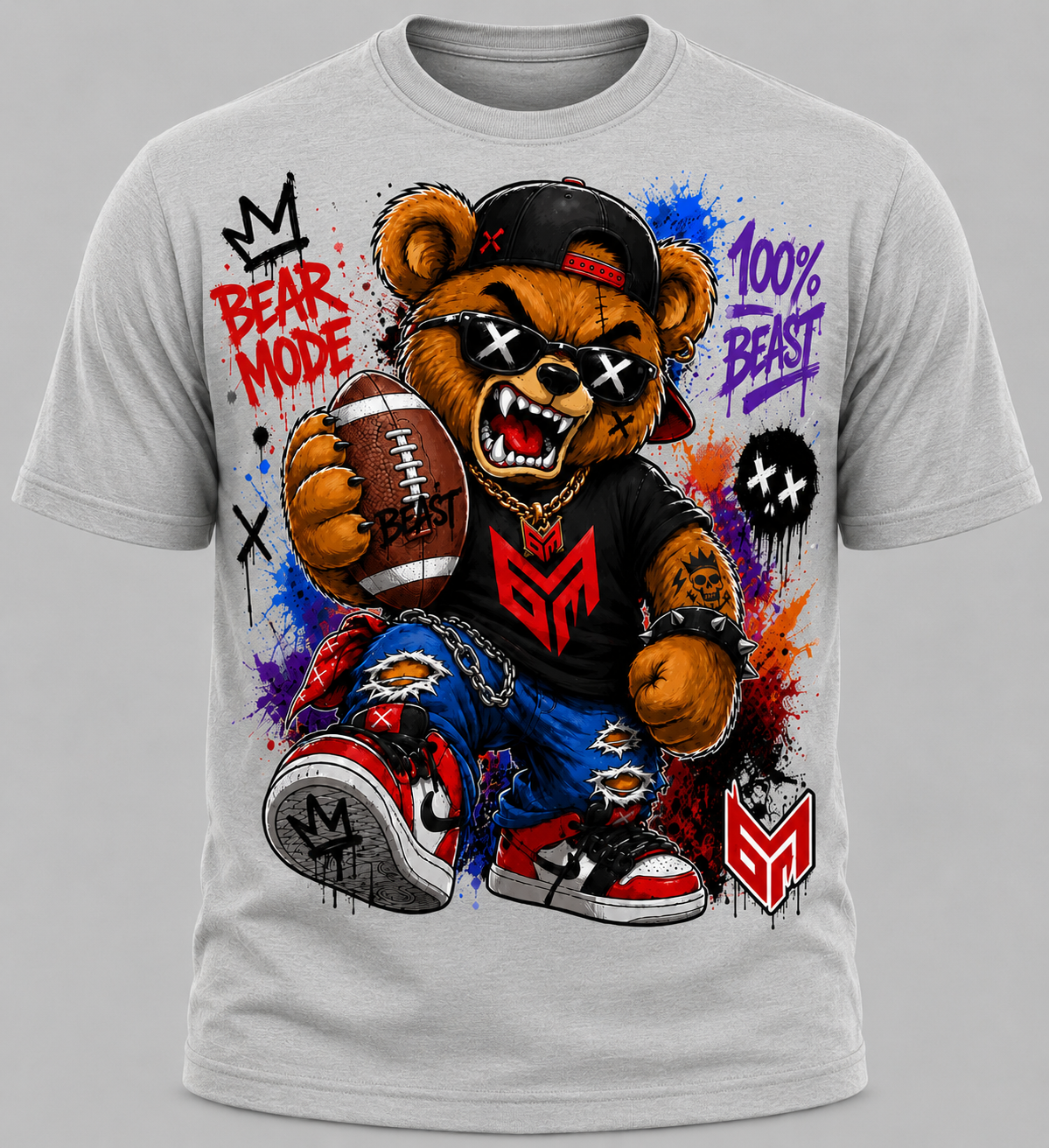 Football Bear Custom T Shirt