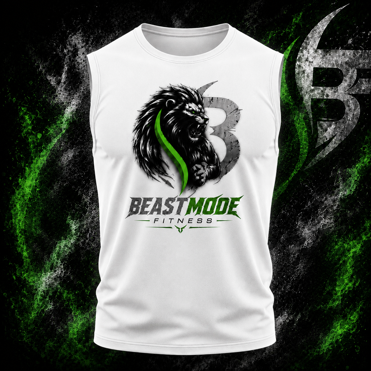 White Sleeveless Fitness Shirt