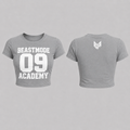 Grey and White Beastmode crop top