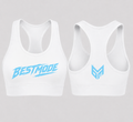 White and Blue Activewear Top