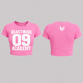 Pink and White Beastmode crop top