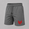Grey and Red Logo Shorts