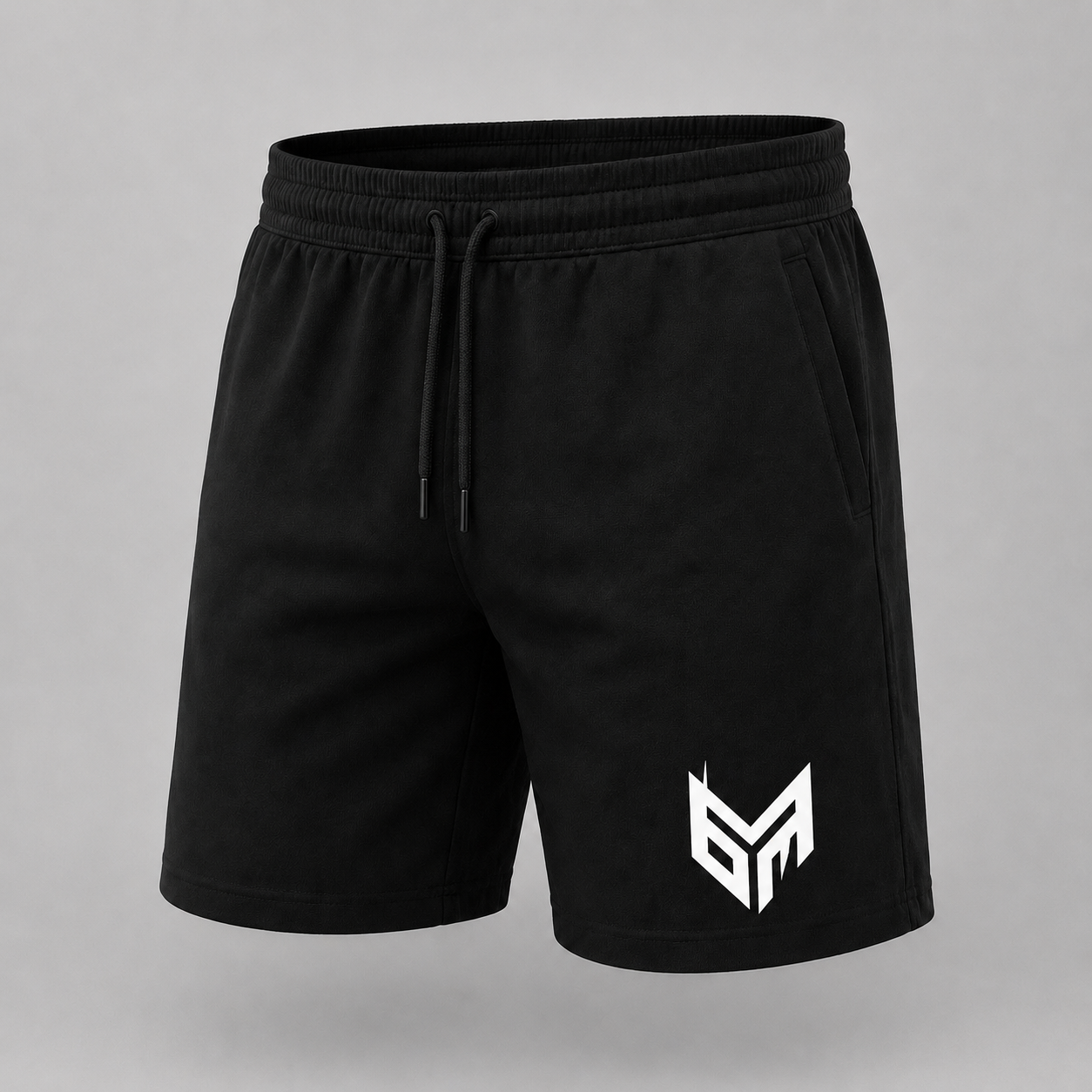 Black and White Logo Shorts