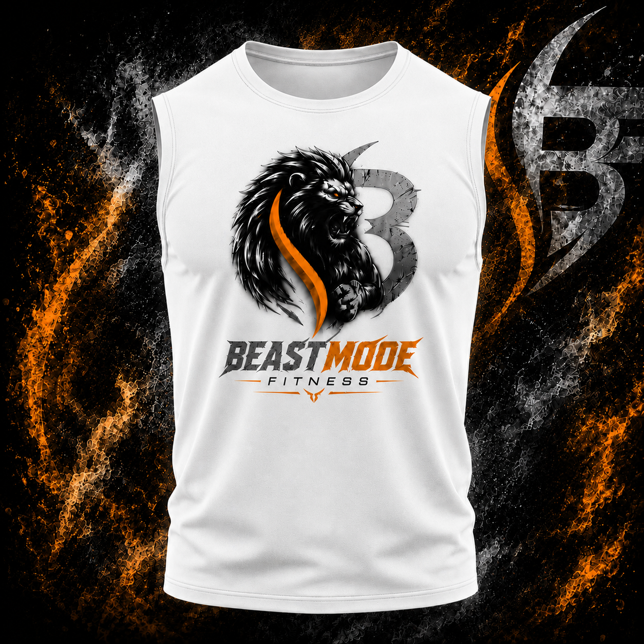 White Sleeveless Fitness Shirt