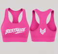 Pink and White Activewear Top