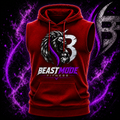 Red Sleeveless Fitness Hoodie