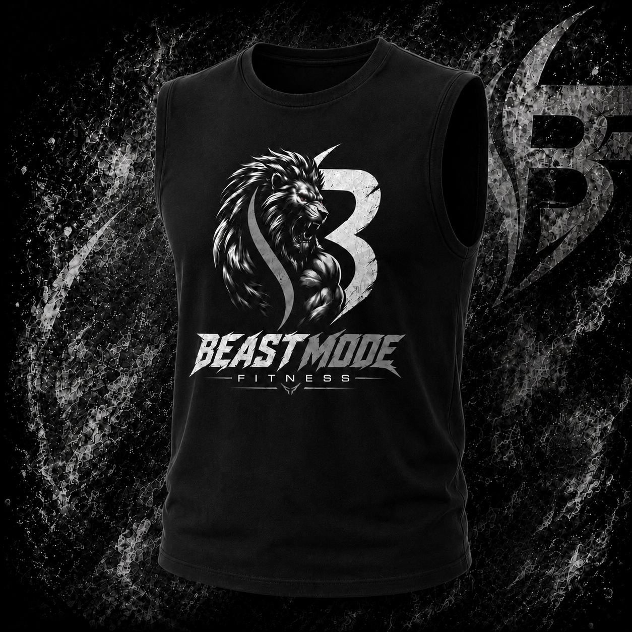 Black Sleeveless Fitness T Shits