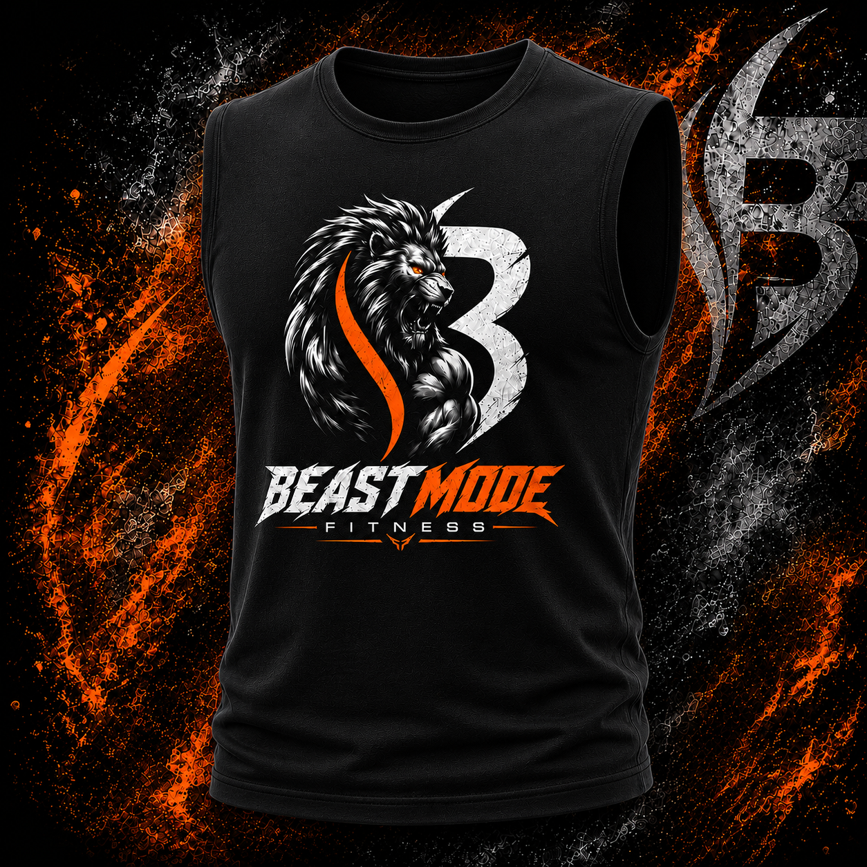 Black Sleeveless Fitness T Shits