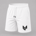 White and Black Logo Shorts