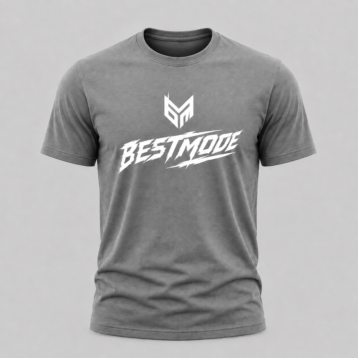 Grey and White Beastmode T Shirt