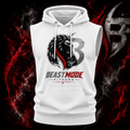 White Sleeveless Fitness Hoodie