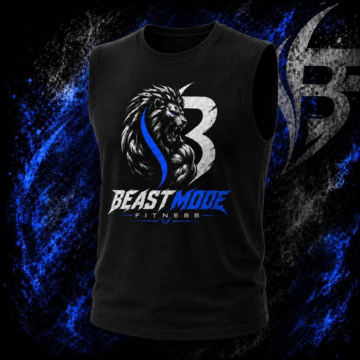 Black Sleeveless Fitness T Shits