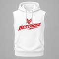 White and Red Sleeveless Pullover