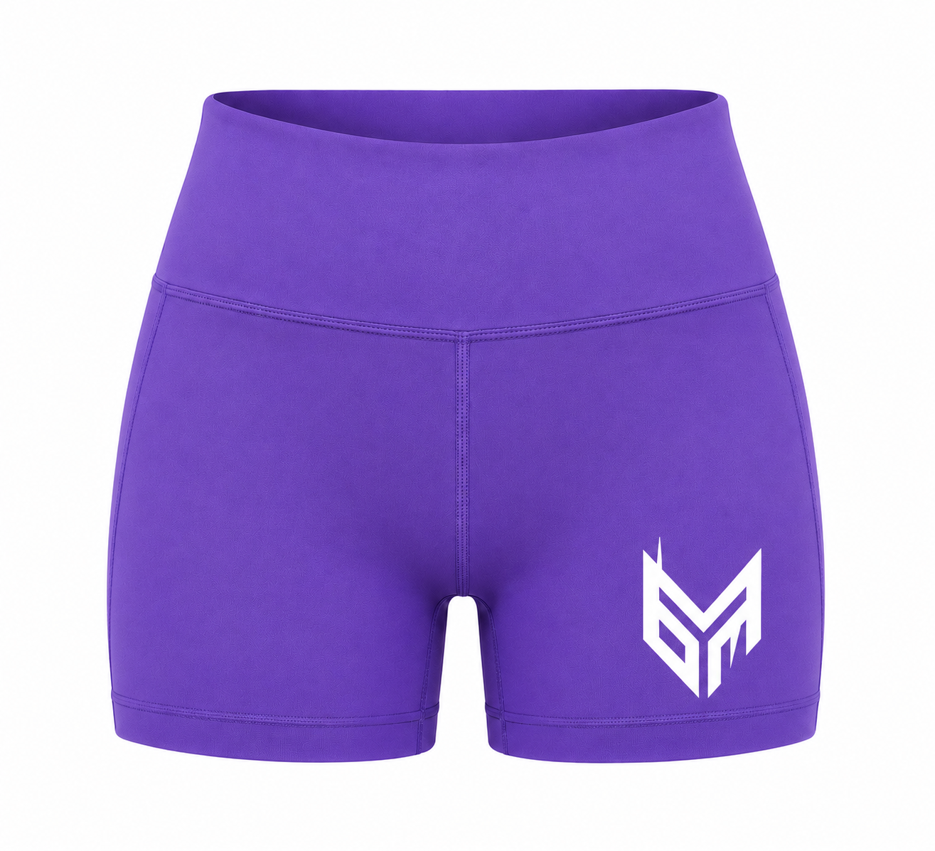 Purple and White Activewear shorts
