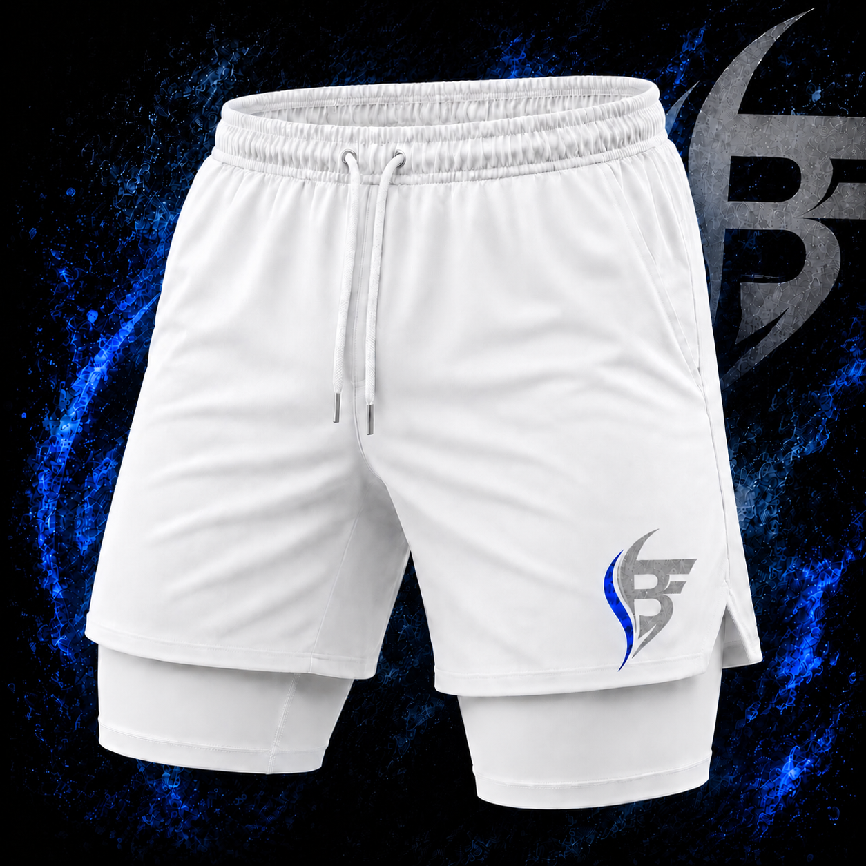 White Fitness Shorts