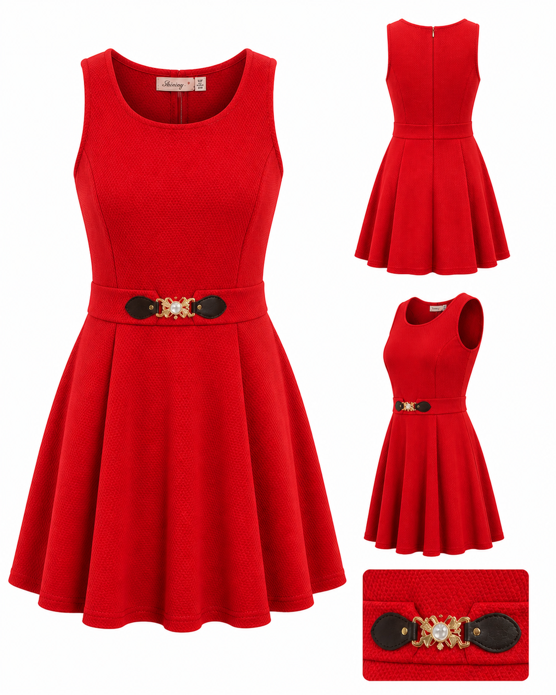 Sleeveless Fit & Flare Dress