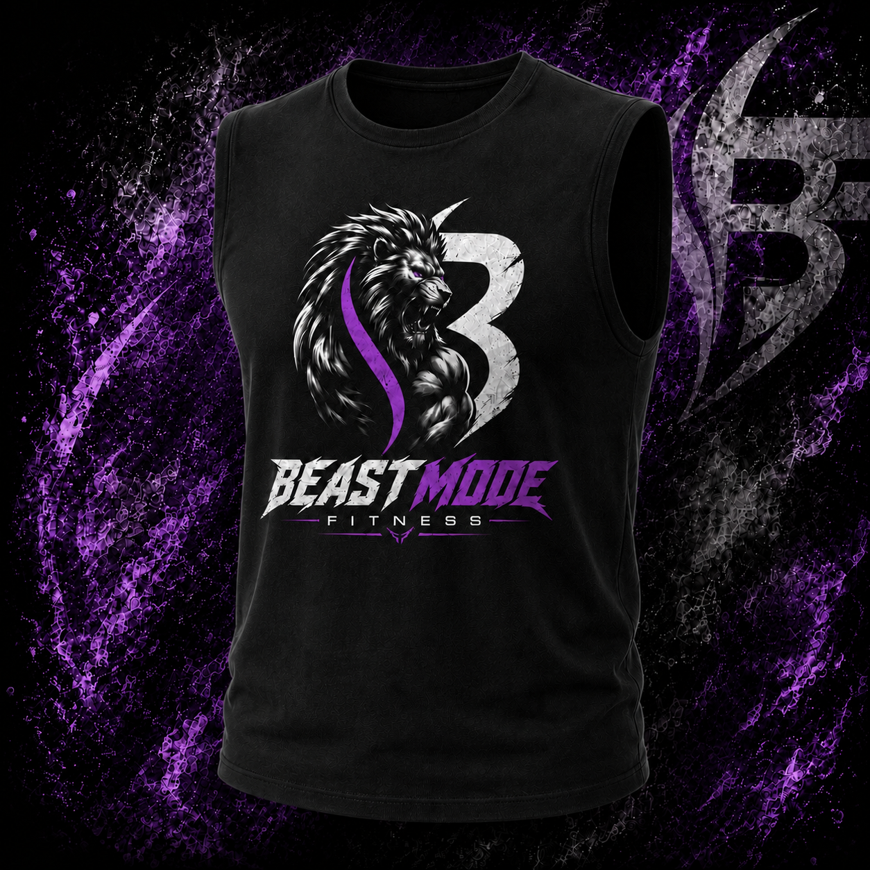 Black Sleeveless Fitness T Shits