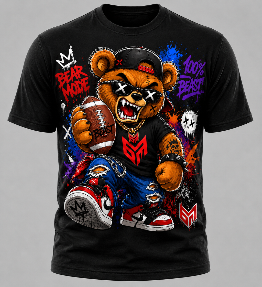 Football Bear Custom T Shirt