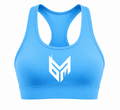 Sky Blue and White Logo Activewear Top