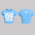 Sky Blue and White Beastmode crop top
