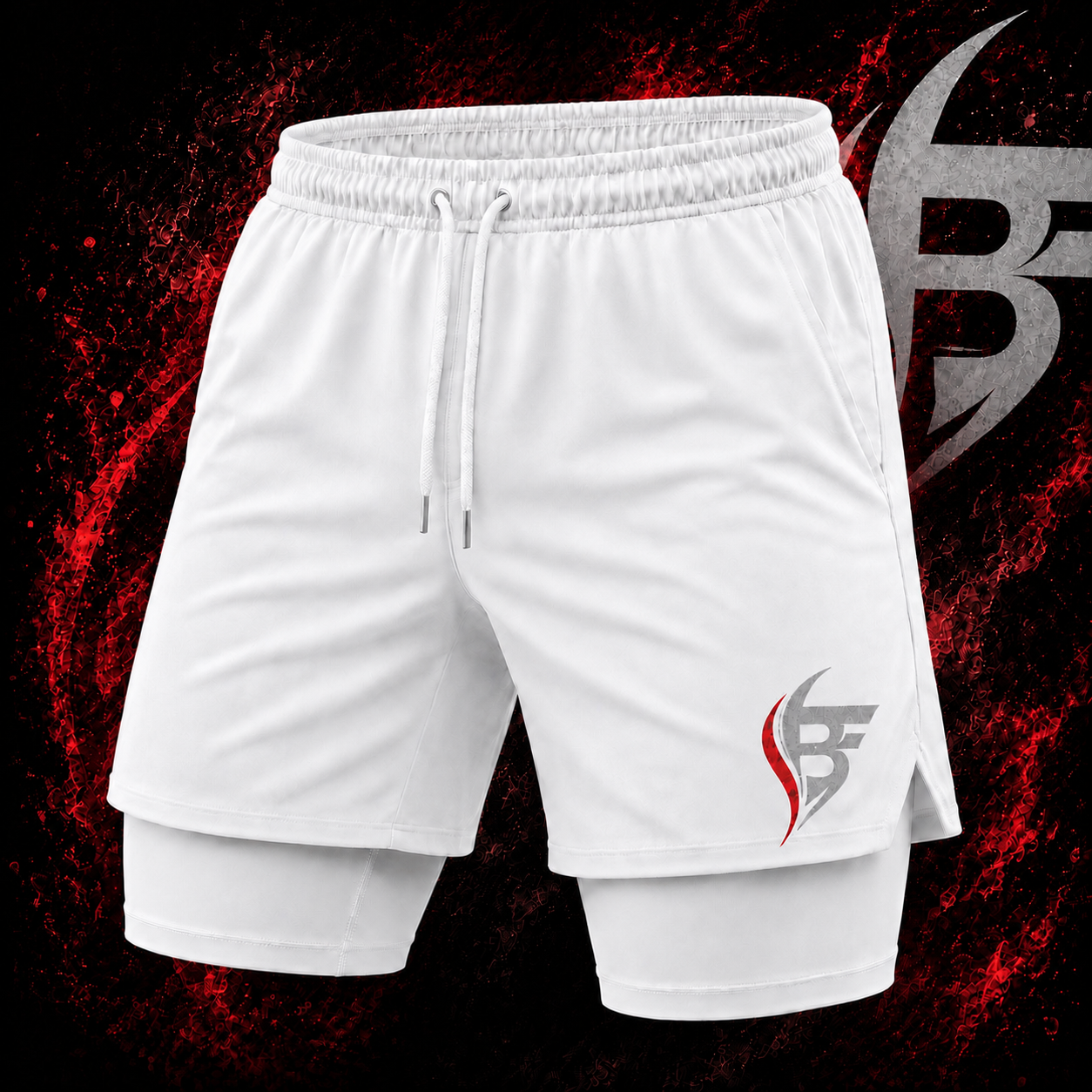 White Fitness Shorts