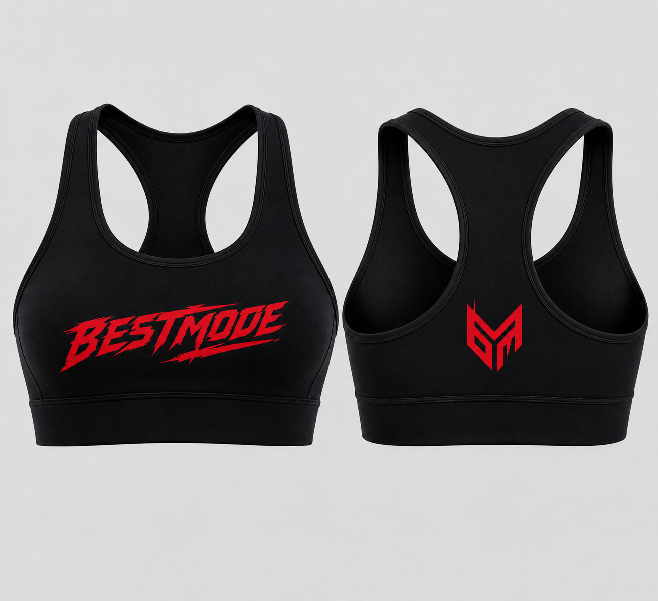 Black and Red Activewear Top