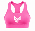 Pink and White Logo Activewear Top