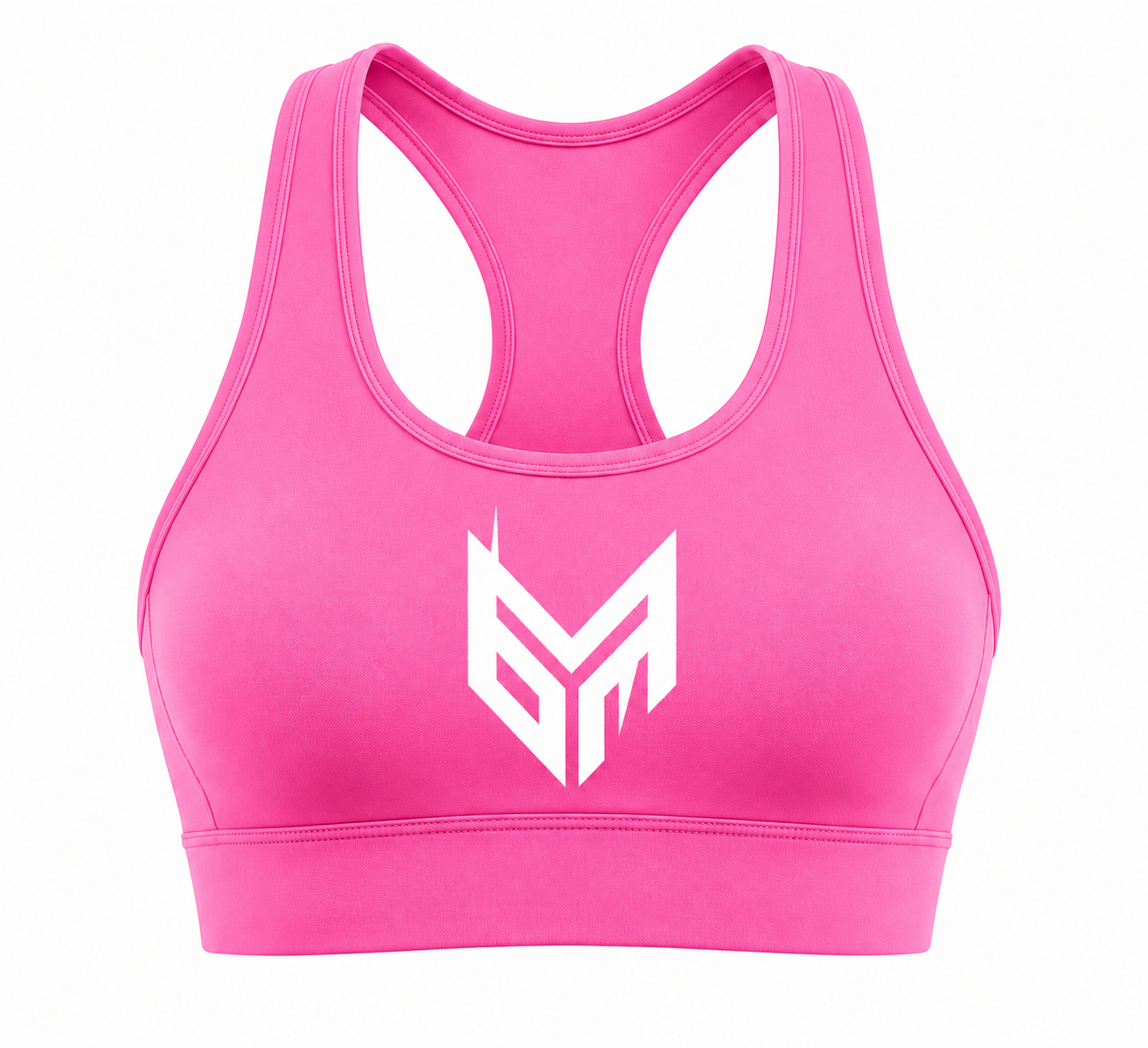 Pink and White Logo Activewear Top