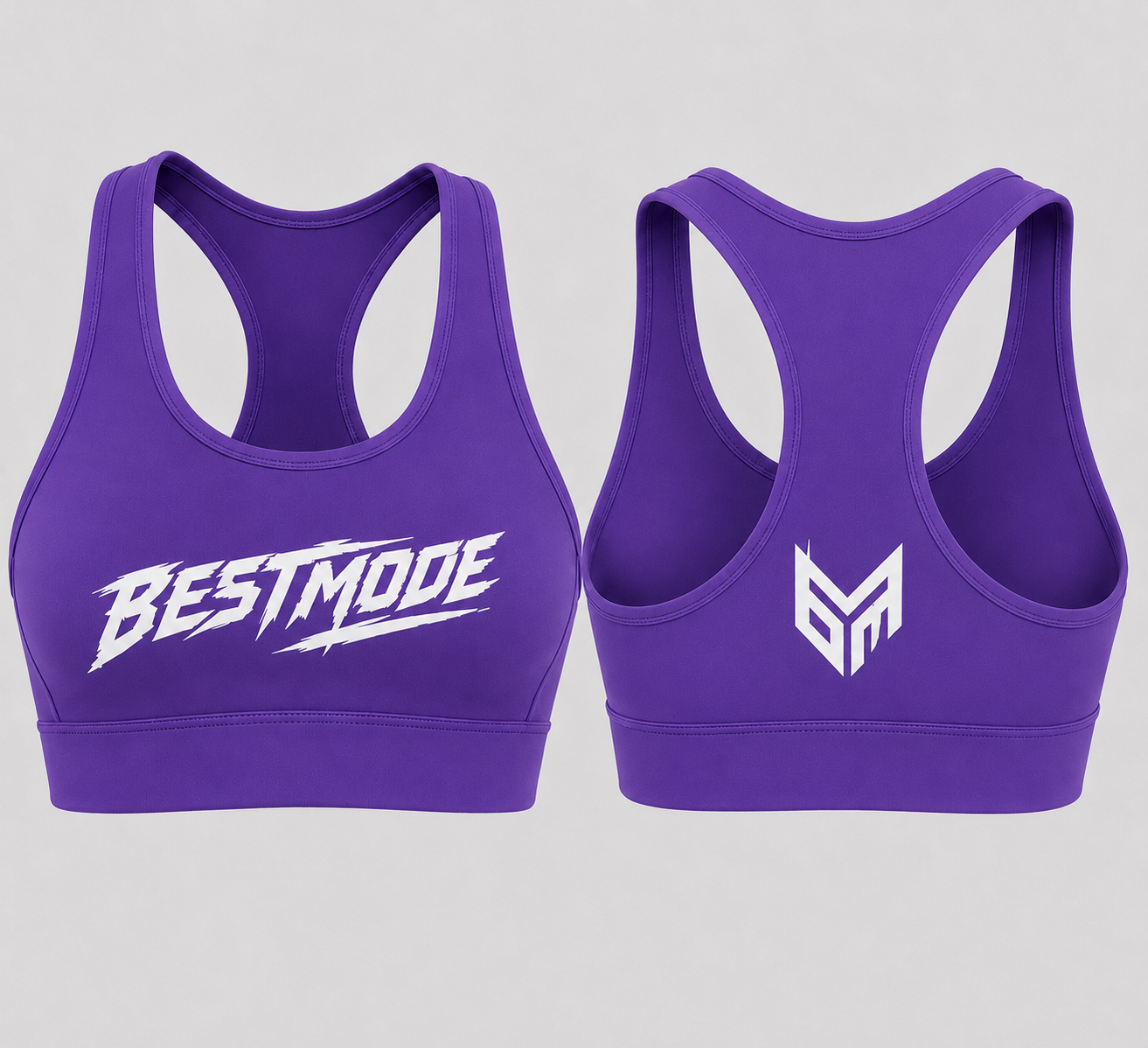 Purple and white Activewear Top