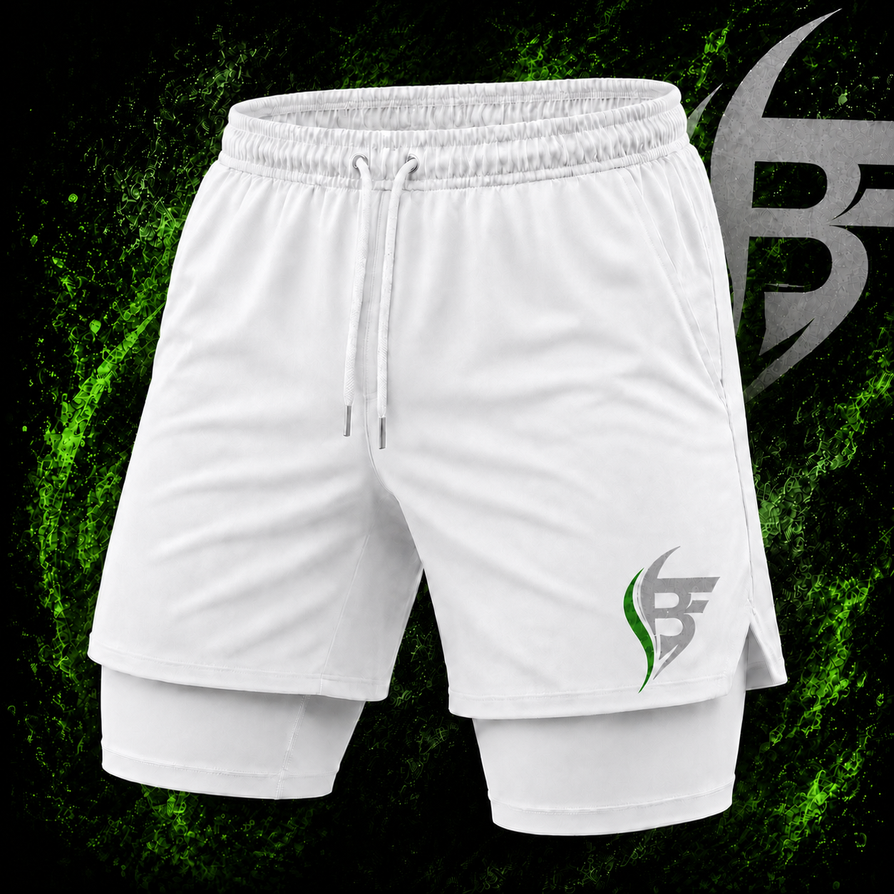 White Fitness Shorts