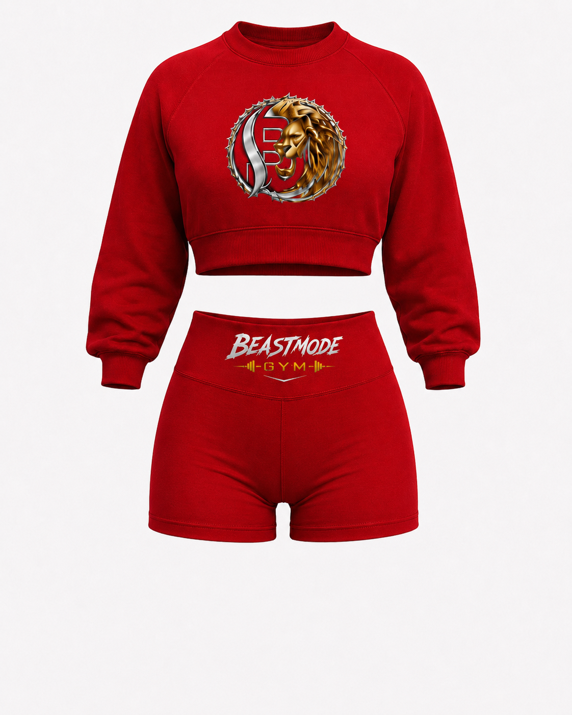 Beastmode Crop Sweatshirt & Short Set