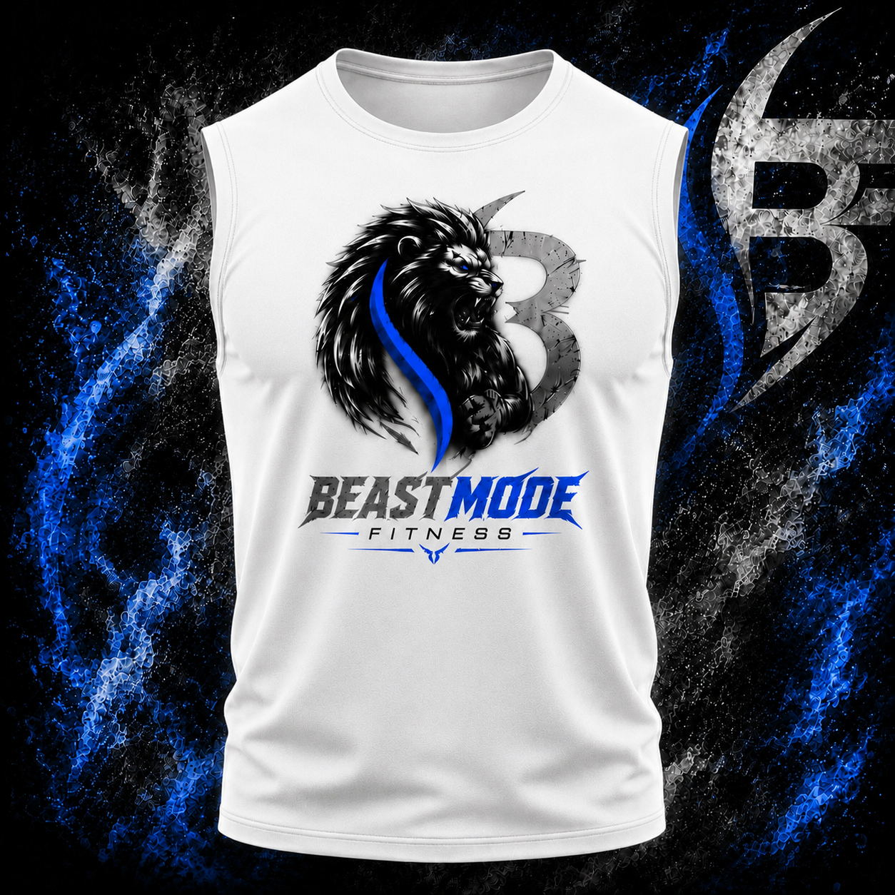 White Sleeveless Fitness Shirt