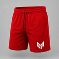 Red and White Logo Shorts