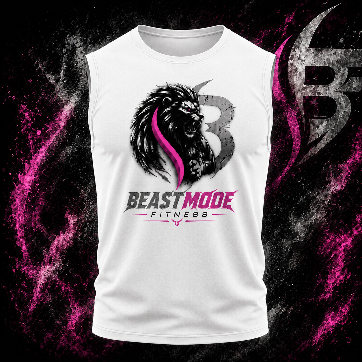 White Sleeveless Fitness Shirt