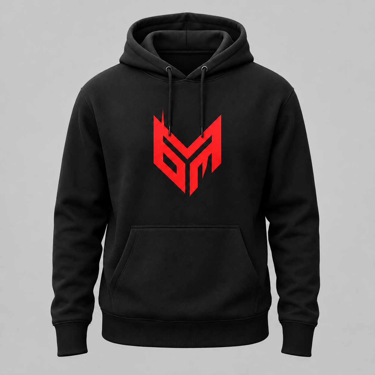 Black and Red Logo Pullover