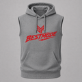 Grey and Red Sleeveless Pullover