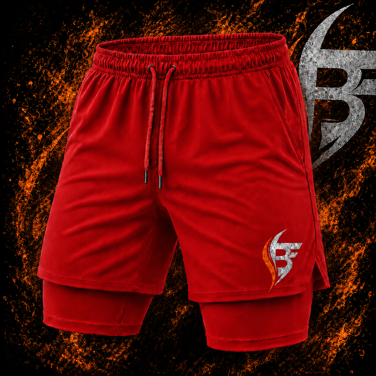 Red Fitness Shorts