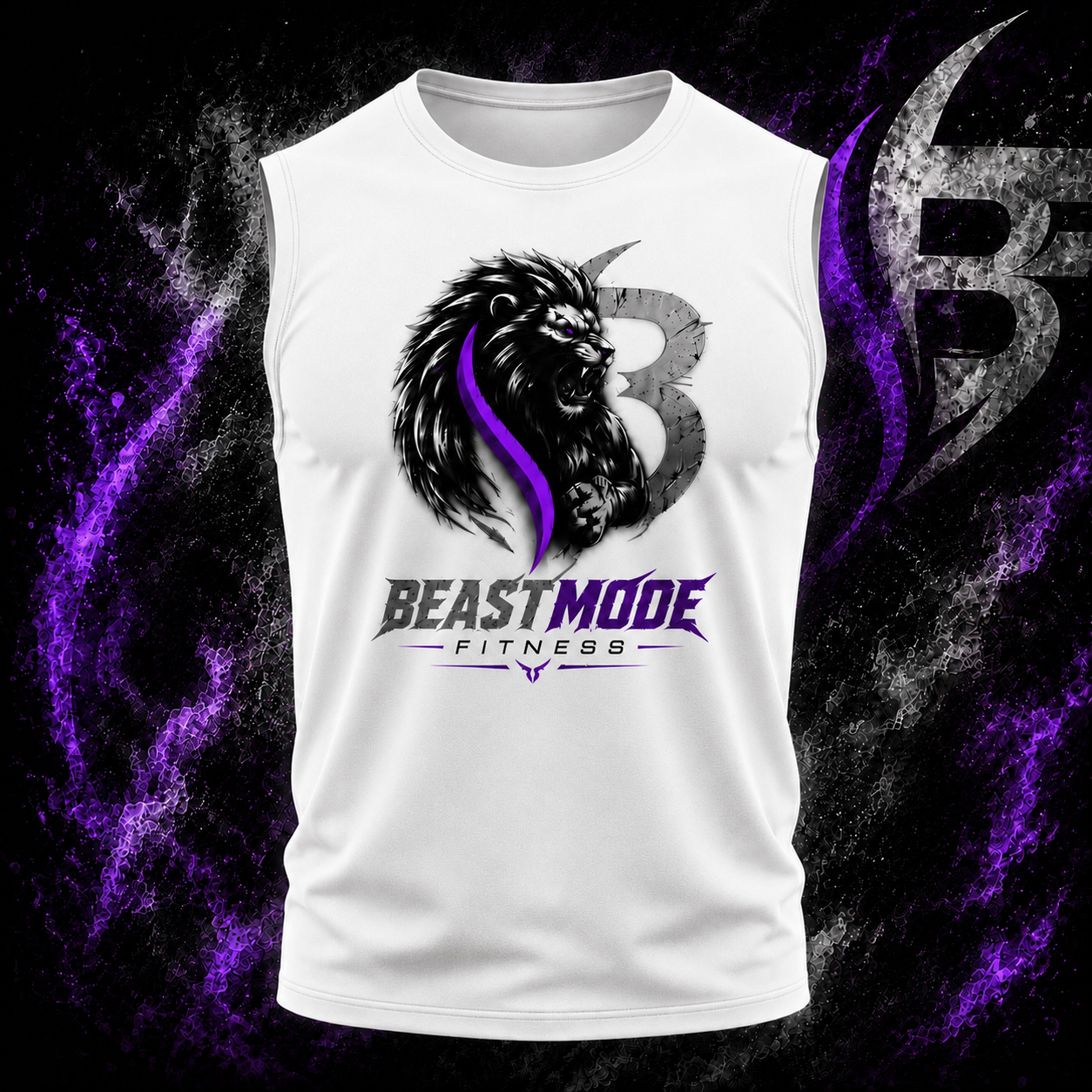 White Sleeveless Fitness Shirt
