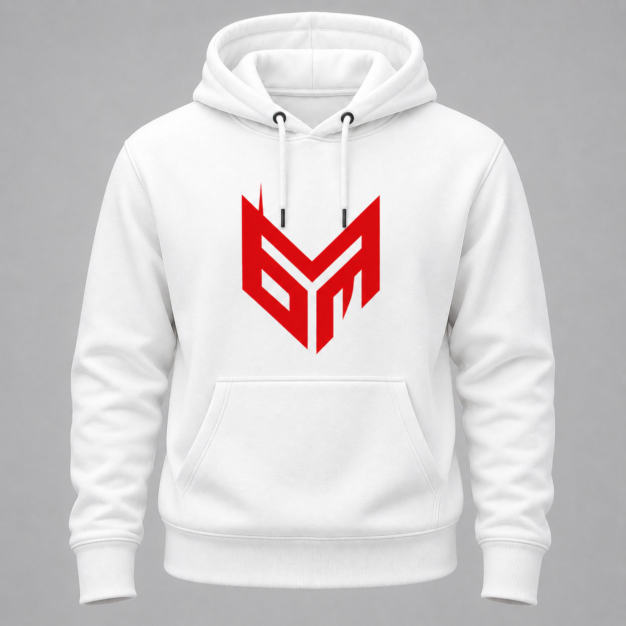 White and Red Logo Pullover