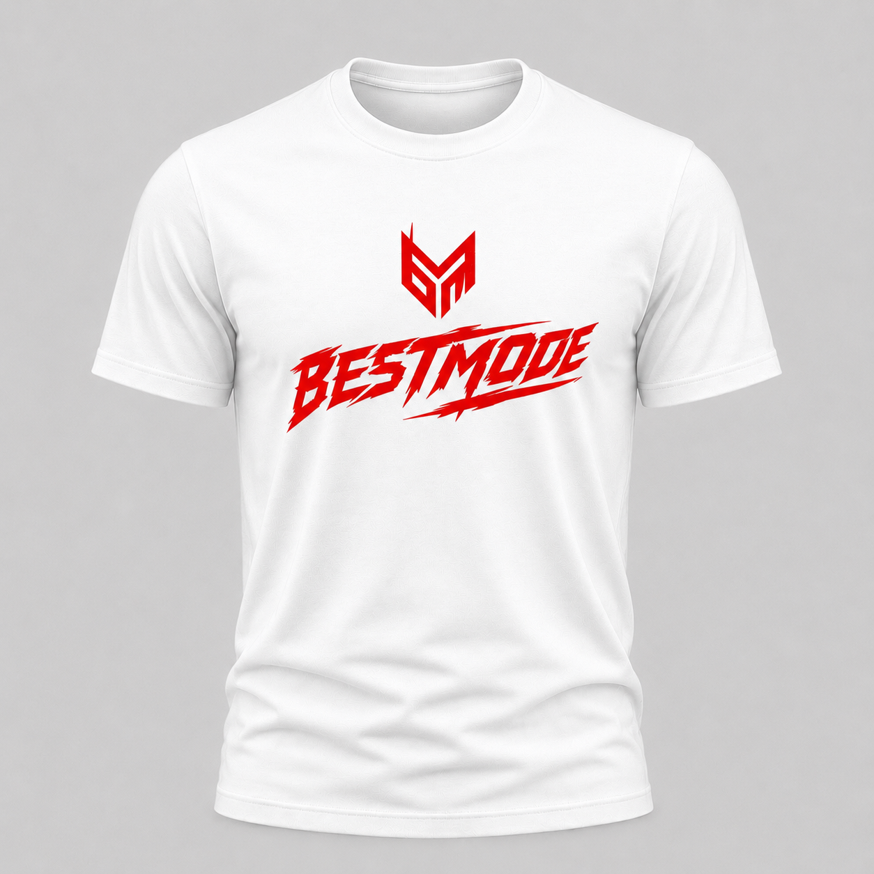 White and Red Beastmode T Shirt