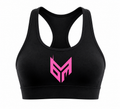 Black and Pink Logo Activewear Top