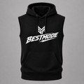 Black and White Sleeveless Hoodie